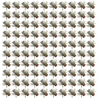 100pcs Plastic Flying, 0.59inch Fake Fly Simulated Plastics, Simulation Fake Fly Model Prank Prop Toys for Halloween, Reusable Joke Novelty April Fool Day Gag