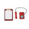 Odoria 1/12 Miniature Telephone and Clipboard Dollhouse Decoration Accessories, Red view 1