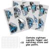 18pcs Blue Glitter Dessert Cupcake Topper Truck Car Transportation Vehicle Theme Decor Supplies Baby Shower Boys Girls Happy Birthday Party Decorations view 3