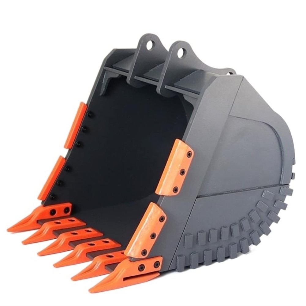 ZHIPAIJI RC Hydraulic Excavator Bucket Part, for 1/14 RC Hydraulic Excavator Conversion Kit Hydraulic Excavator Full Metal Simulation Digging Bucket Build Kit for Adults RC Hydraulic Excavator Metal A