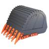 ZHIPAIJI RC Hydraulic Excavator Bucket Part, for 1/14 RC Hydraulic Excavator Conversion Kit Hydraulic Excavator Full Metal Simulation Digging Bucket Build Kit for Adults RC Hydraulic Excavator Metal A view 3