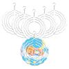 6 Pack 3 Inch Sublimation Wind Spinner Blanks, 3D Aluminum Wind Powered Kinetic Sculpture, Spinner Suspension Trim for Yards & GardensRound view 1