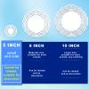 6 Pack 3 Inch Sublimation Wind Spinner Blanks, 3D Aluminum Wind Powered Kinetic Sculpture, Spinner Suspension Trim for Yards & GardensRound view 2