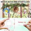 6 Pack 3 Inch Sublimation Wind Spinner Blanks, 3D Aluminum Wind Powered Kinetic Sculpture, Spinner Suspension Trim for Yards & GardensRound view 3