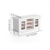 Odoria 1/12 Miniature TV Stand with Television and Remote Dollhouse Furniture Accessories, White view 4