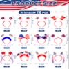 4th of July Headband, 12 PCS Patriotic Headbands with 12 Different Designs, Felt Patriotic Head Boppers Pack for Independence Day Parade Celebration Decoration, Veterans Day Decorations, USA Headbands view 2