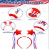 4th of July Headband, 12 PCS Patriotic Headbands with 12 Different Designs, Felt Patriotic Head Boppers Pack for Independence Day Parade Celebration Decoration, Veterans Day Decorations, USA Headbands view 3