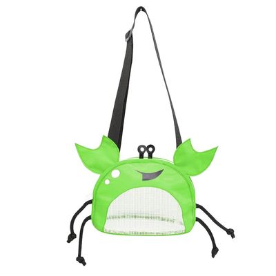 Crab Beach Mesh Bag Beach Shell Collecting Bags for Holding Beach Shell Toys Shells Storage Bag for Kids (Green)