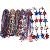 YSPPF 71 Pcs 4th of July Beads Necklaces Independence Day Beads Set Red White Blue American National Day Party Supplies view 1