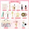 GAGAKU Wooden Makeup Toy Set Wood Hair Salon Playset Toddler Wooden Makeup Kit for Girls,Christmas Birthday Gift for 3 4 5 6 7 Years Old Kids view 3