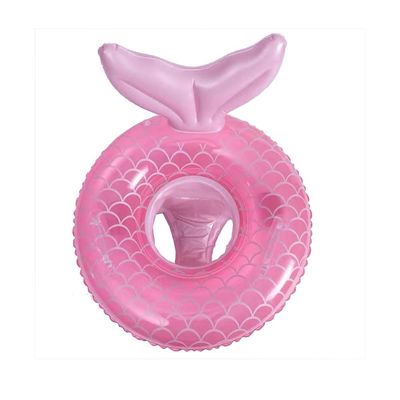 Baby Swimming Float Inflatable Baby Mermaid Swim Ring with Seat and Handle,Children Waist Float Ring Pool Floats Toys Fun Water Raft Lounge Party Supplies for Toddler 3 Years and upUnder 55lb