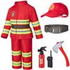 Child Fire Fighter Chief Role Costume Red for Kids(140cm 8-9 Years) view 1