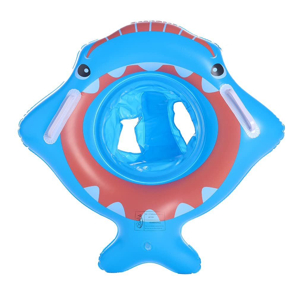 Baby Swimming Float Inflatable Baby Shark Swim Ring with Seat and Handle,Children Waist Float Ring Pool Floats Toys Fun Water Raft Lounge Party Supplies for Toddler 3 Years and upUnder 55lb
