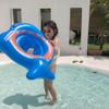 Baby Swimming Float Inflatable Baby Shark Swim Ring with Seat and Handle,Children Waist Float Ring Pool Floats Toys Fun Water Raft Lounge Party Supplies for Toddler 3 Years and upUnder 55lb view 2
