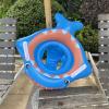 Baby Swimming Float Inflatable Baby Shark Swim Ring with Seat and Handle,Children Waist Float Ring Pool Floats Toys Fun Water Raft Lounge Party Supplies for Toddler 3 Years and upUnder 55lb view 3