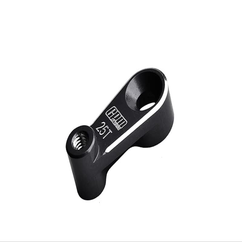 GPM Upgrades Aluminum 7075-T6 Servo Horn 25T for 1/18 4WD TRX4M Ford Bronco97074-1/ TRX4M Land Rover Defender97054-1 Rc Cars (Black)