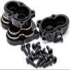 FMS FCX24/FCX18 Upgrade Parts for FCX18 Hummer EV, FCX18 Land Cruiser 80 Brushless, FCX18 K10, FCX24 Power Wagon Brushless, 1/24 Power Wagon, 1/24 Lemur, :Brass Portal Axle Cover Set Black view 4