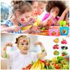1200Pcs Fruit Vegetable Stickers, Cute 16 Styles Food Stickers for Kids, Colorful Waterproof Vegetable Sticker for Kids Teachers Classroom Rewards, Scrapbooking, DIY Crafts(2 Rolls) view 4