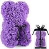 ANCATE PE Flower Simulation Immortal Rose Bear DIY Bubble Bear Valentine's Day Mother's Day Christmas Purple view 1