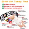 4 PCS Black and White High Contrast Baby Toys 0-3-6 Months Newborn Essential Toy for Babies Crinkle Sensory Book Brain Development Tummy Time Mirror Infant Carseat Rattle Christmas Stocking Stuffer view 2