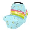 Personalized Baby Car Seat Cover for Babies, Custom Name Baby Car Seats Canopy for Boys Girls, Nursing Breastfeeding Stroller Covers for Infant Newborn, Shower Gift (Star Rainbow) view 1