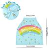 Personalized Baby Car Seat Cover for Babies, Custom Name Baby Car Seats Canopy for Boys Girls, Nursing Breastfeeding Stroller Covers for Infant Newborn, Shower Gift (Star Rainbow) view 2