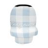 Personalized Baby Car Seat Cover for Babies, Custom Name Baby Car Seats Canopy for Boys Girls, Nursing Breastfeeding Stroller Covers for Infant Newborn, Shower Gift (Blue Plaid) view 3