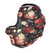 Personalized Baby Car Seat Cover for Babies, Custom Name Baby Car Seats Canopy for Girls, Nursing Breastfeeding Stroller Covers for Infant Newborn, Shower Gift (Red Flower) view 1