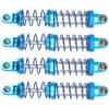 4Pcs Vgoohobby Metal Shocks Absorber Adjustable Dampers Compatible with Axial SCX10 Traxxas TRX4 D90 90046 Redcat Gen7 1/10 RC Crawler Car (Blue,80mm) view 3