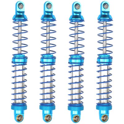 4Pcs Vgoohobby Metal Shocks Absorber Adjustable Dampers Compatible with Axial SCX10 Traxxas TRX4 D90 90046 Redcat Gen7 1/10 RC Crawler Car (Blue,100mm)