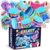 35.16 FL OZ Galaxy Glowing Slime for Kids, FunKidz 1040ML Premade Space Slime 8 Packs Toy for Girls Slime Kit with Neon, Glow, Metallic Fun Boys Craft Great Party Gifts view 1