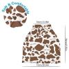 Personalized Baby Car Seat Cover for Babies, Custom Name Baby Car Seats Canopy for Boys Girls, Nursing Breastfeeding Stroller Covers for Infant Newborn, Shower Gift (Cow Print Brown) view 2
