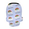 Personalized Baby Car Seat Cover for Babies, Custom Name Baby Car Seats Canopy for Boys Girls, Nursing Breastfeeding Stroller Covers for Infant Newborn, Shower Gift (Rainbow) view 3