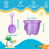 Sosation 100 Pcs Sand Buckets Bulk for Kids Easter Sand Buckets and Shovels for Kids 5.5 Inch Plastic Beach Pails Toys for Girls Boys Gift Party Favor, 5 Assorted Colors(Bright Color) view 2