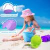 Sosation 100 Pcs Sand Buckets Bulk for Kids Easter Sand Buckets and Shovels for Kids 5.5 Inch Plastic Beach Pails Toys for Girls Boys Gift Party Favor, 5 Assorted Colors(Bright Color) view 3