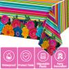 3 Pieces Mexican Fiesta Party Supplies Mexican Theme Tablecloths Fifth of May Table Covers Mexican Floral Stripes Tablecover for Happy Birthday Taco Weddings Baby Shower Party Favors Decorations view 3