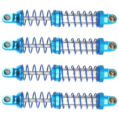 4Pcs Vgoohobby Metal Shocks Absorber Adjustable Dampers Compatible with Axial SCX10 Traxxas TRX4 D90 90046 Redcat Gen7 1/10 RC Crawler Car (Blue,90mm)