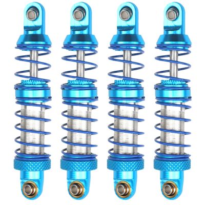 4Pcs Vgoohobby Metal Shocks Absorber Adjustable Dampers Compatible with Axial SCX10 Traxxas TRX4 D90 90046 Redcat Gen7 1/10 RC Crawler Car (Blue,70mm)