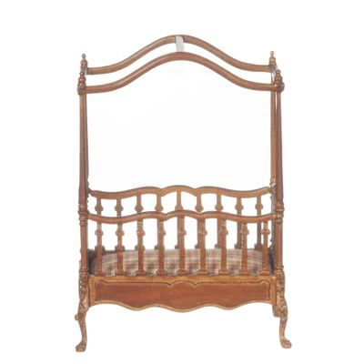 Melody Jane Dolls Houses Dollhouse Victorian Cot Crib Walnut 1:24 Scale Half Inch JBM Nursery Furniture