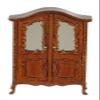 Melody Jane Dolls Houses Dollhouse Victorian Wardrobe Walnut Wood 1:24 Half Inch JBM Nursery Furniture view 1
