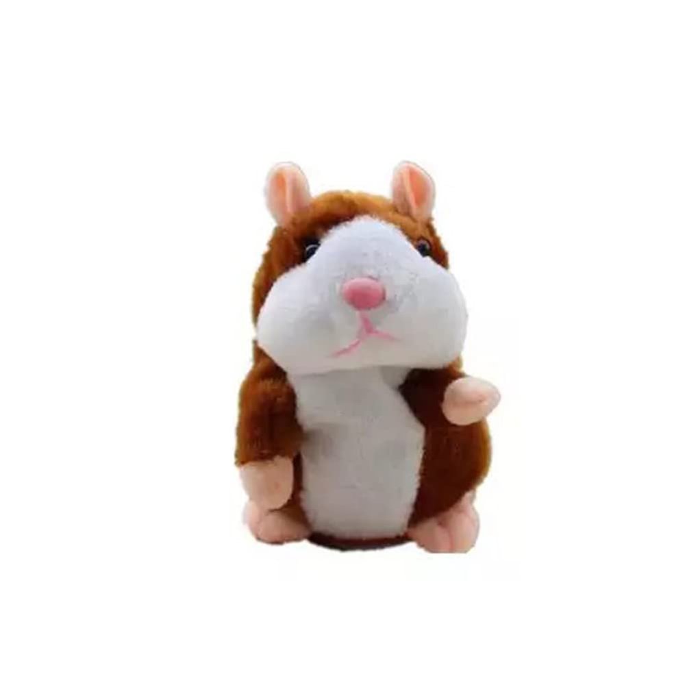 Magik 1-2 Pack Talking Speaking Hamster Plush Toy Voice Repeating Sound Record Gift (Light Brown, 1 Pack)