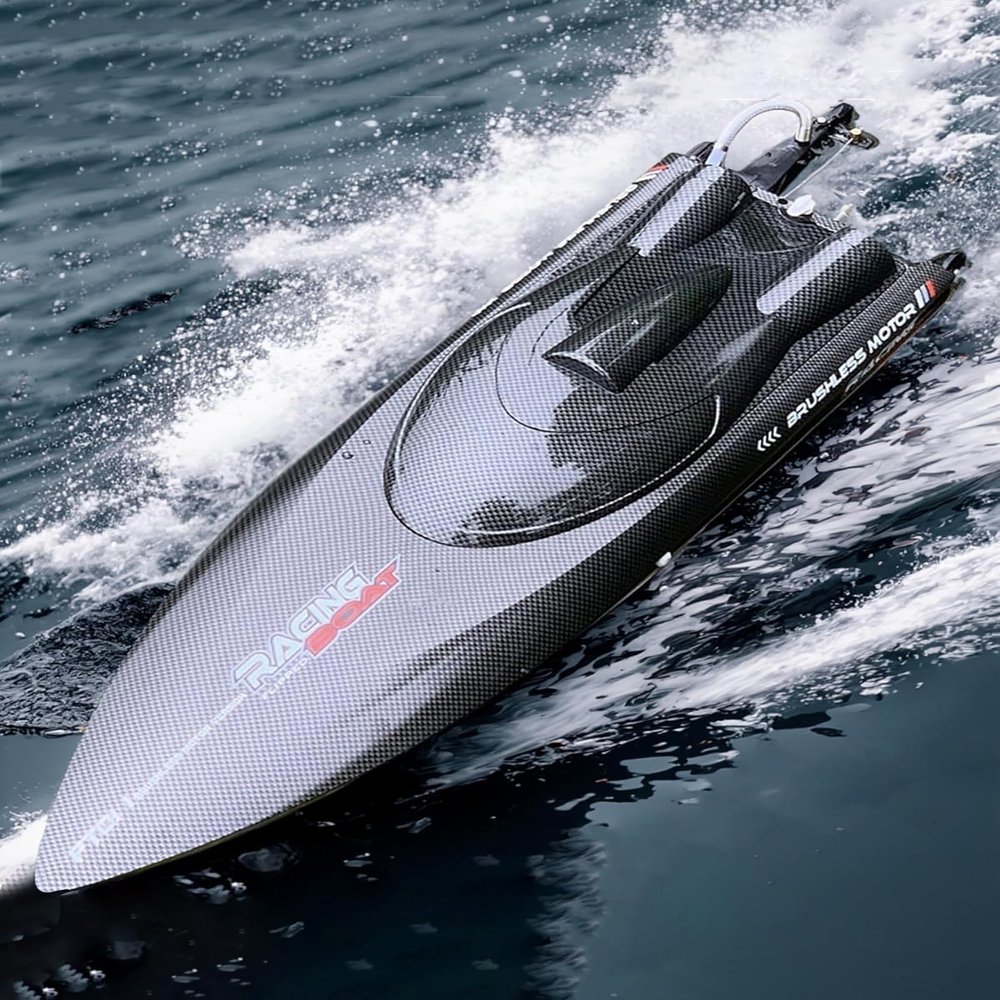 Ssccgym 25.5Inches FT011 Large RC Speed Boat 2.4G 4WD 30MPH+ Brushless Remote Control Watercraft for 14Y+ Hobby Adult