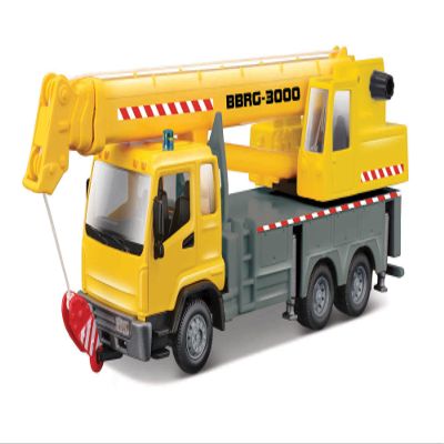 Bburago Die-Cast MUNICIPLE Construction Truck with Working Crane Colletible Model Toy - 1:50 Scale