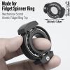 FREELOVE Ring Fidget Spinner for Adults, Men Finger Haptic Roller, Small Metal Clicker Toys, Ball Bearing, Black Fingears Spinning EDC for Anxiety Stress view 2