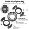 FREELOVE Ring Fidget Spinner for Adults, Men Finger Haptic Roller, Small Metal Clicker Toys, Ball Bearing, Black Fingears Spinning EDC for Anxiety Stress view 3
