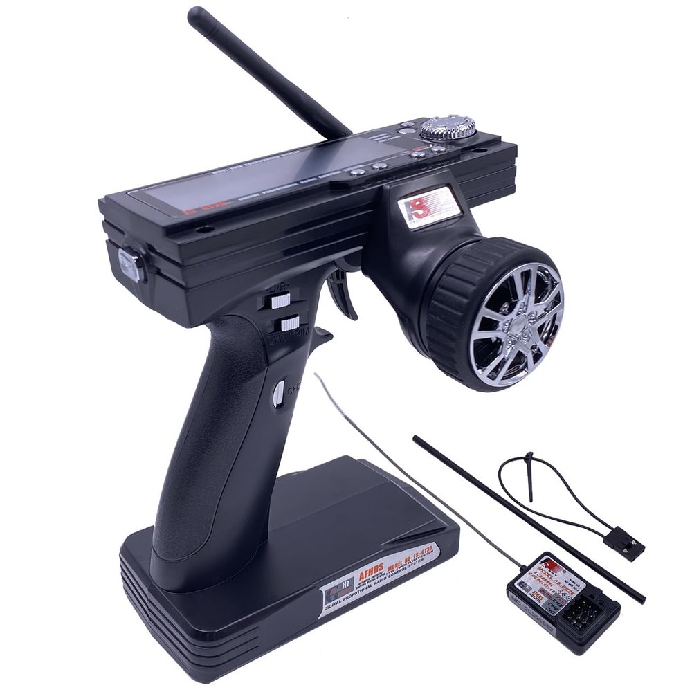 Alaohu FS-GT3B 3 Channels RC Transmitter and Receiver FS-GR3E 2.4GHz Fly AFHDS Sky Radio Control System for RC Car RC Boat