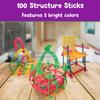 Roylco STEAM Structure Sticks Kit - Multi Color Plastic Sticks to Inspire Creativity - Build and Create with Unique Design view 4