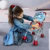My First Baby Doll Stroller for Toddlers 3 Year Old Girls, Little Kids | Folding Baby Stroller for Dolls, Toy Stroller for Baby Dolls with Bottom Storage Basket, Foldable Frame, Canopy, Seatbelt view 2