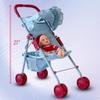 My First Baby Doll Stroller for Toddlers 3 Year Old Girls, Little Kids | Folding Baby Stroller for Dolls, Toy Stroller for Baby Dolls with Bottom Storage Basket, Foldable Frame, Canopy, Seatbelt view 4