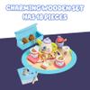 8th Wonder Bluey Toys Wooden Tea Party Set, 18-Piece Durable Toy Tea Set with Tray, Teapot, Teaspoons, and More, Pretend Play for Toddlers of Ages 3+ view 3